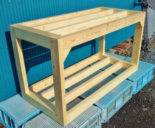 120×60cm用木製水槽台（２段タイプ）